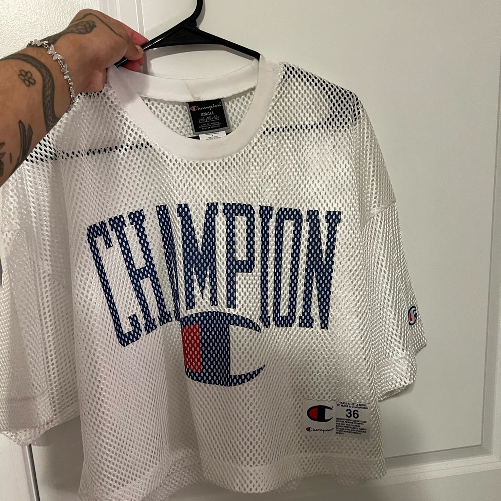 Cropped champion mesh jersey